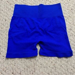 Blue workout shorts